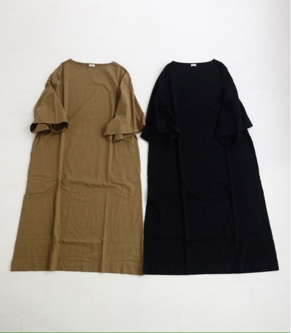 ichi 圓領寬袖棉質洋裝