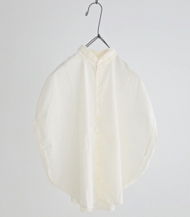 Brocante 棉絲混紡圓型剪裁襯衫