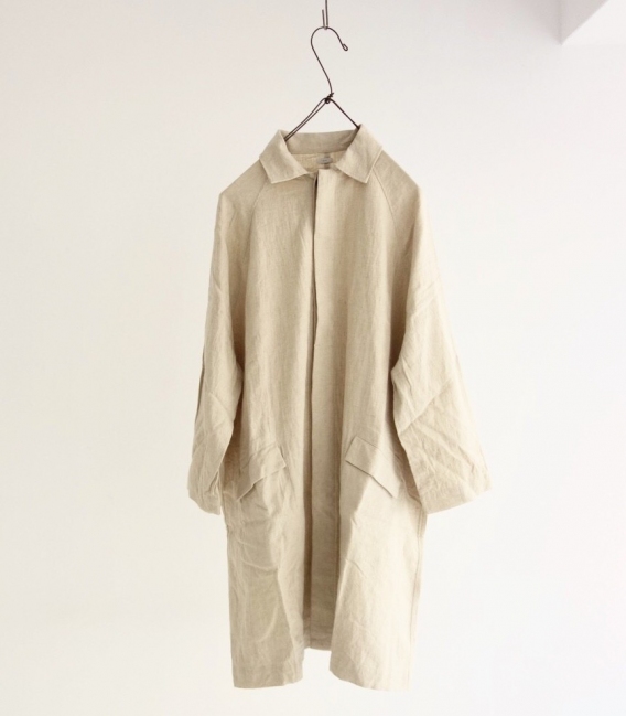 ichi 寬袖繭型棉麻外套