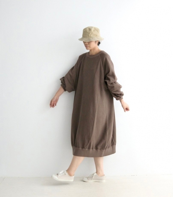 ichi  長版連袖運動棉洋裝
