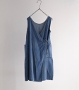 Brocante 牛仔交叉綁帶背心洋裝