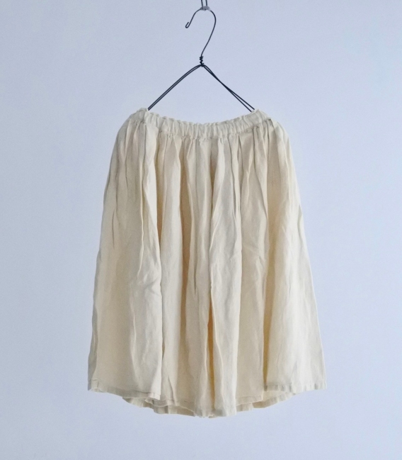 tumugu 麻料綁帶圓裙