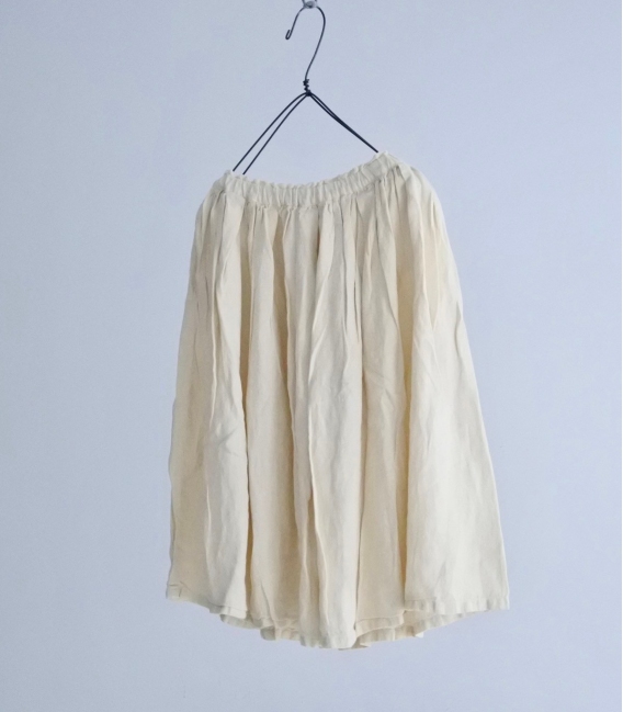 tumugu 麻料綁帶圓裙