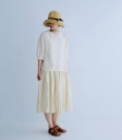 tumugu 麻料綁帶圓裙