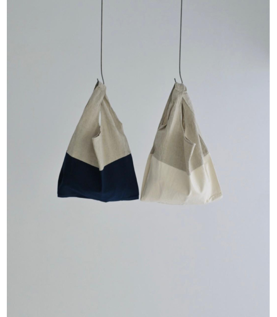 prit  麻料拼接背心式小布包