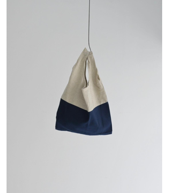 prit  麻料拼接背心式小布包