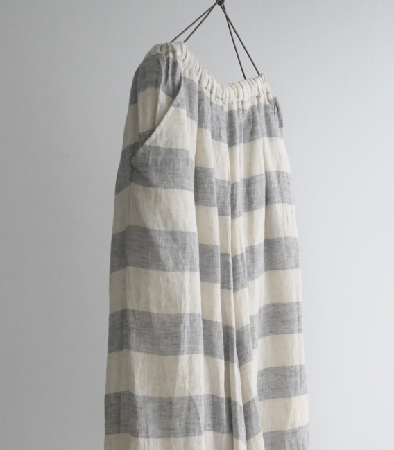 UNIVERSAL TISSU 麻料條紋低襠褲