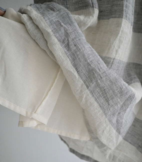 UNIVERSAL TISSU 麻料條紋低襠褲