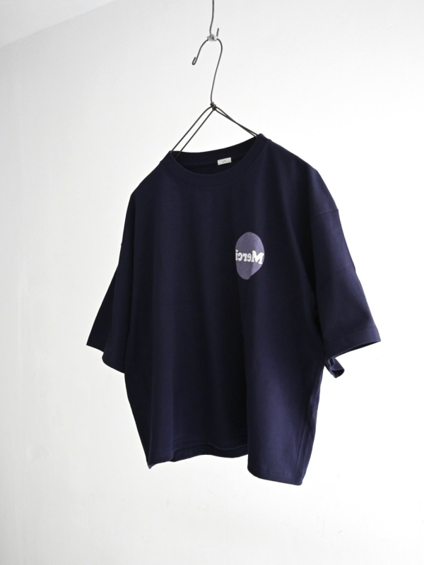 ichi Mer圓形文字落肩寬身棉上衣