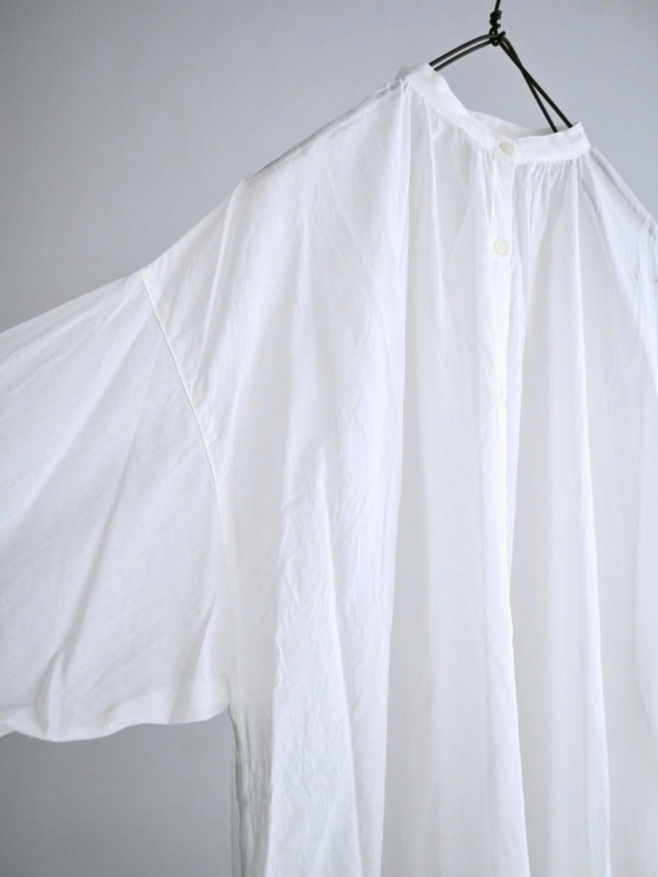 ichi棉紗立領排釦洋裝