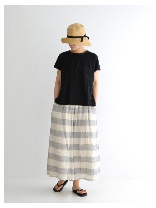 UNIVERSAL TISSU 麻料條紋低襠褲