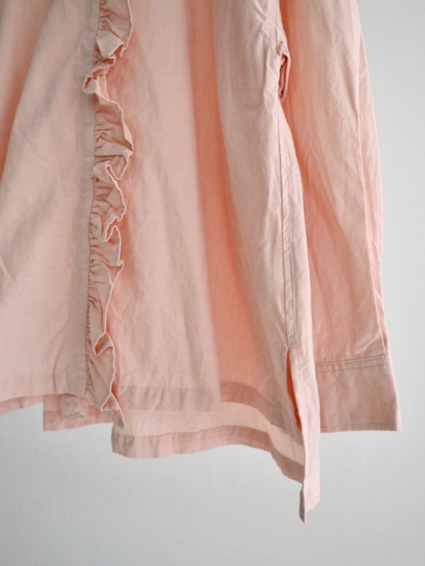 ichi荷葉褶邊領綿襯衫