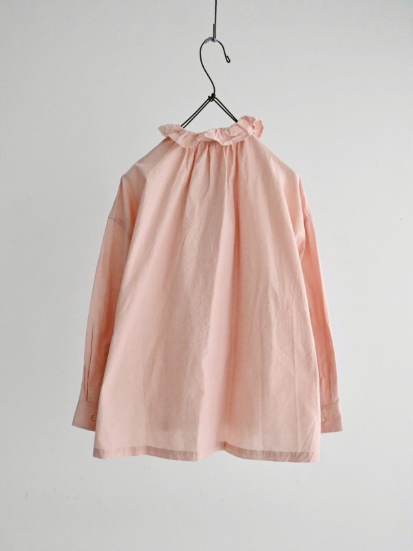 ichi荷葉褶邊領綿襯衫