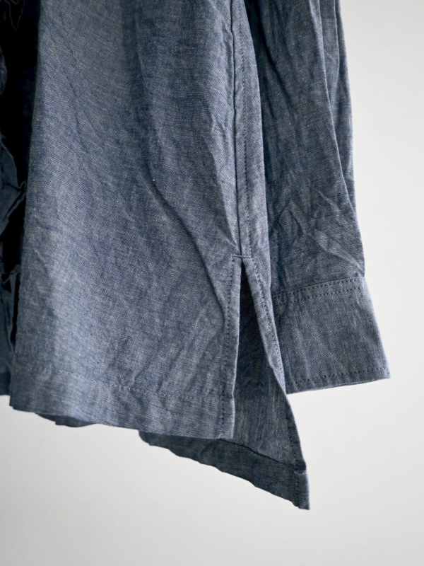 ichi荷葉褶邊領綿襯衫