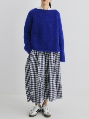 羊毛圓領寬版針織衫