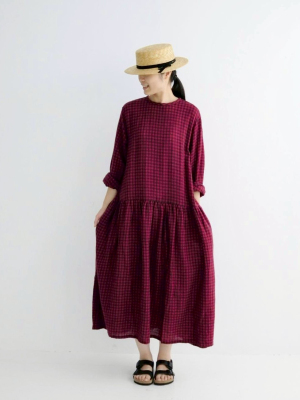 ichi  格紋毛料洋裝