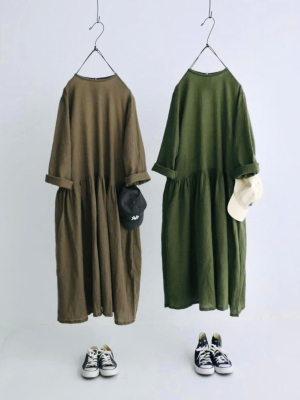 ichi  格紋毛料洋裝