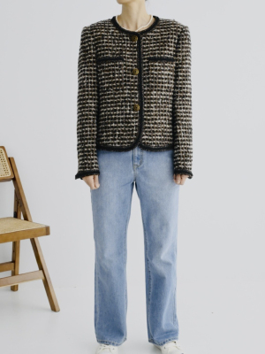 高領短版喀什米爾毛衣